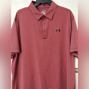 Red and Maroon Under Armour Polo, Men’s XL
